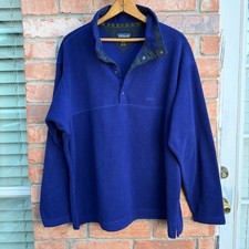 Vintage 90's Patagonia Blue Purple Four Snap Fleece Pullover Large Made in USA