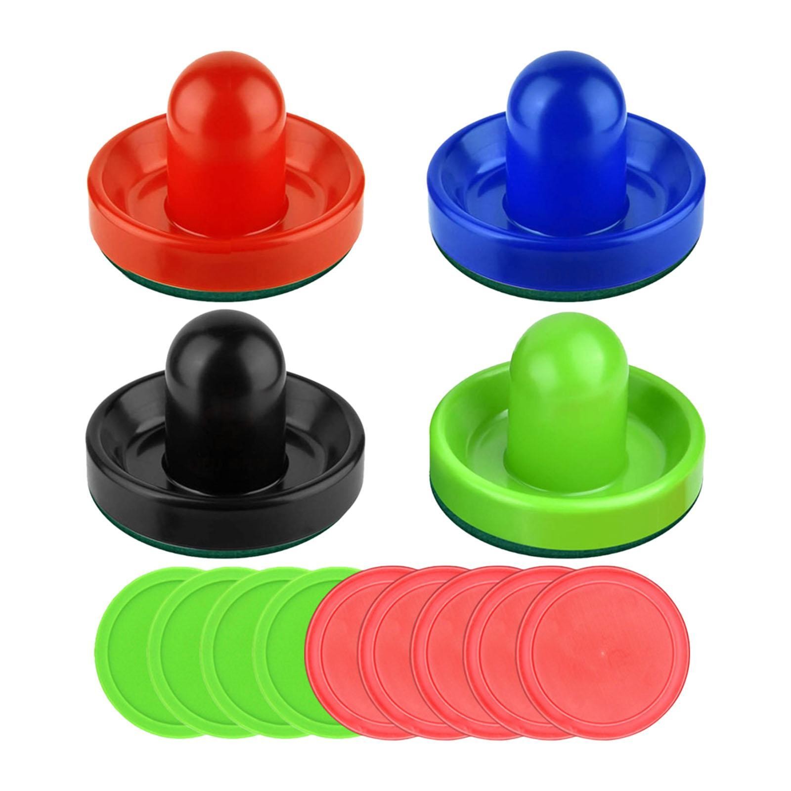 4 Air Hockey Pushers Air Hockey Paddles and 8 Pucks Accessories 2.5 inch Air