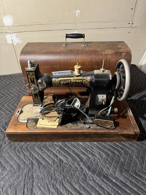 Vintage White Rotary Sewing Machine 