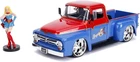 JADA 1956 FORD F-100 PICKUP + FIGURE SUPERGIRL 1:24 NEW DIECAST METAL MODEL