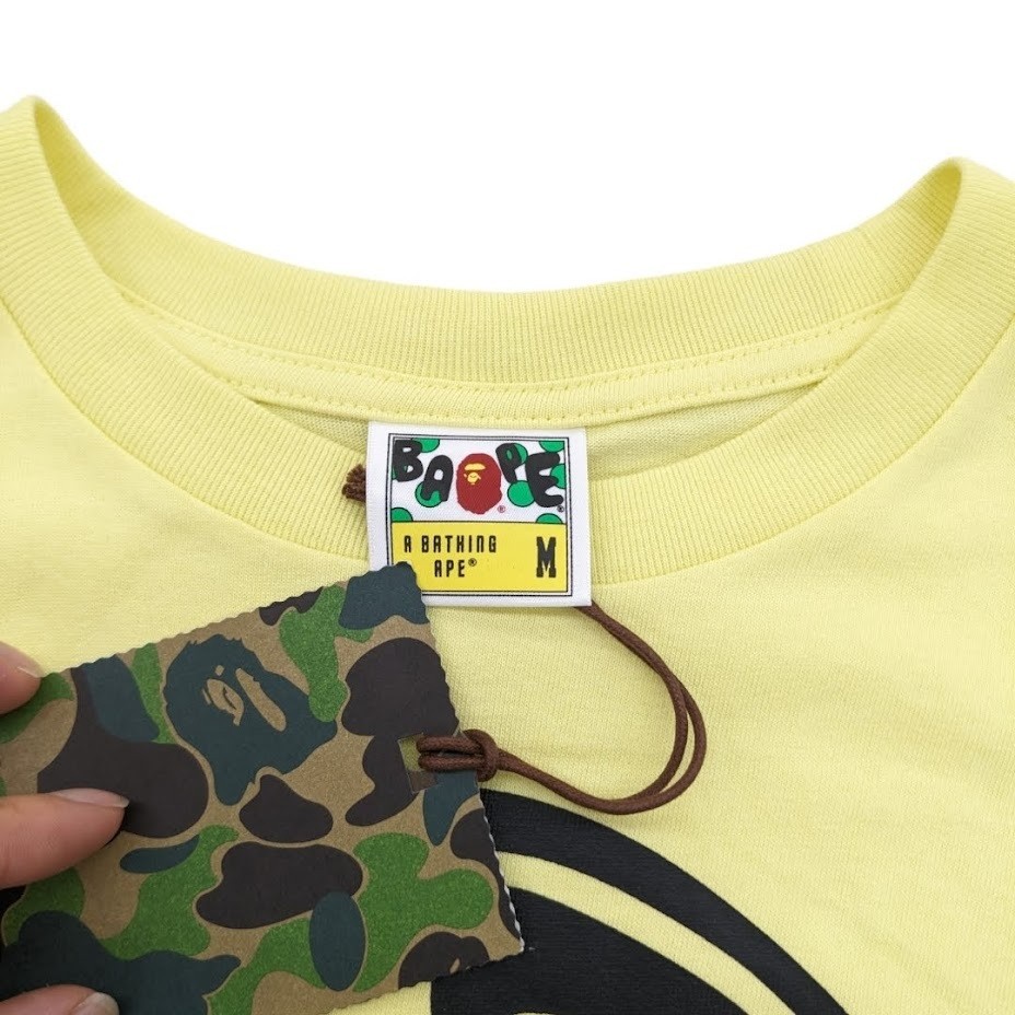 A BATHING APE BAPE CAPTAIN APE Ape Crossbone College Tee T shirt Yellow Size M thumbnail 4