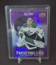 2024-25 UD Allure #PI-6 Jake Oettinger Protectors Of The Ice Purple Spectrum /25