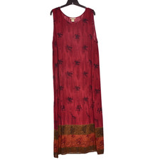Teddi Woman Maxi Dress Palm Tree Tank Style No Size Tag
