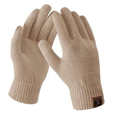 Women's Winter Touchscreen Wool Magic Gloves Warm Knit Fleece One Size Khaki