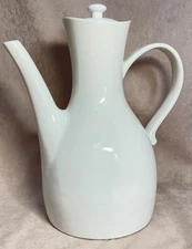 HALL Ernest Sohn Coffee Pot Decanter Ceramic MCM 11 1/2” White Vintage