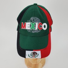 Mexico Flag Hat STB Star Box Collection Green Red Black Embroidered Baseball Cap