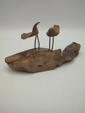 Vintage MCM Sea Bird Seagull Driftwood Abstract Sculpture Decor Handmade Rustic