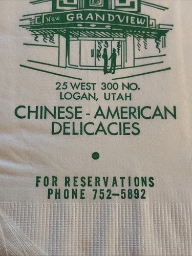 Chinese-American Delicacies Logan, Utah Vintage Paper Napkin - Picture 4 of 5
