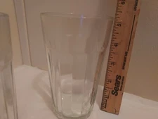 Totally Today 3 Straight Paneled Round Clear  10 oz Drinking Glasses 