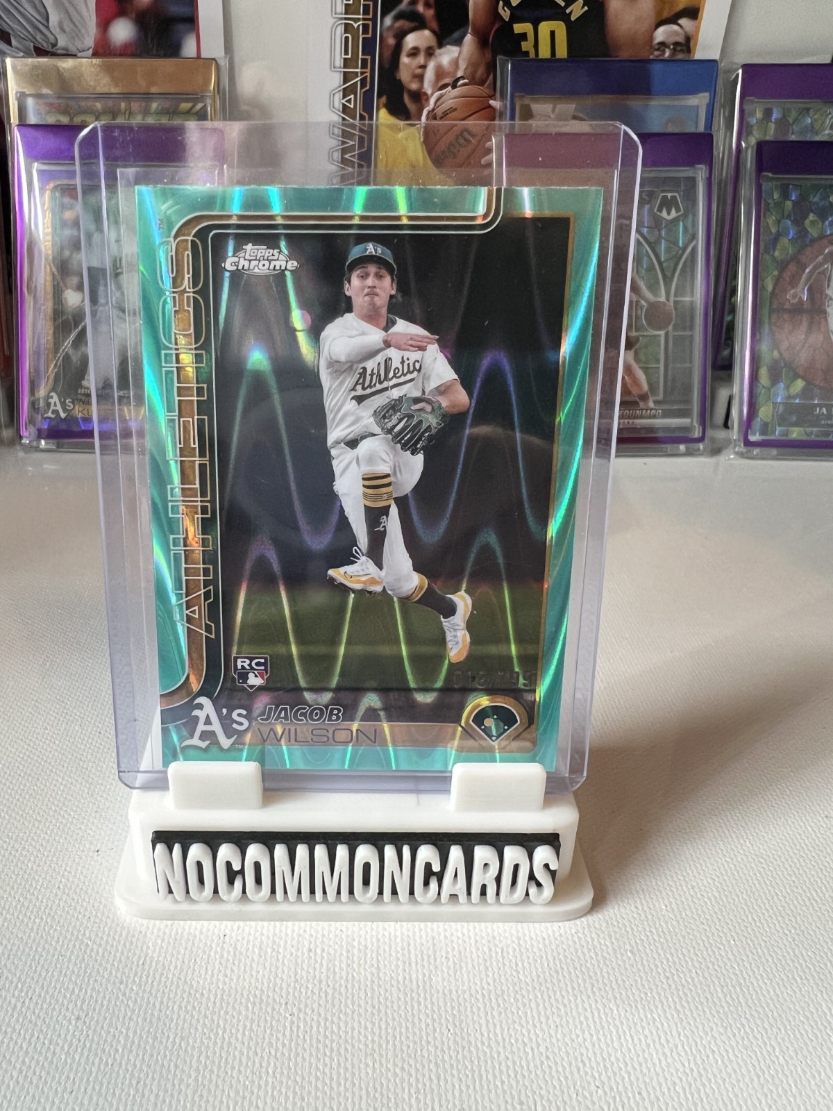 2025 Topps Chrome #96 Jacob Wilson Aqua Refrector /199 RC