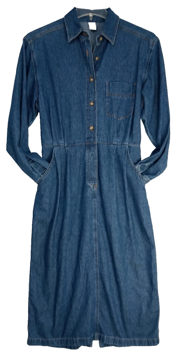 Denim Long Long Sleeve Shirt Dresses for sale | eBay