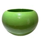 Vintage MCM Haeger Potts Design Pottery Large Chartreuse Green Planter Atomic