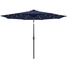 9FT Outdoor Table Market Umbrella with Tilt and Crank 6 Sturdy Ribs Patio