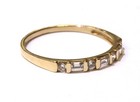 14k Yellow gold CZ Cubic Zirconia wedding band ring 1.4g Stackable 9 womens 9 — photo 2