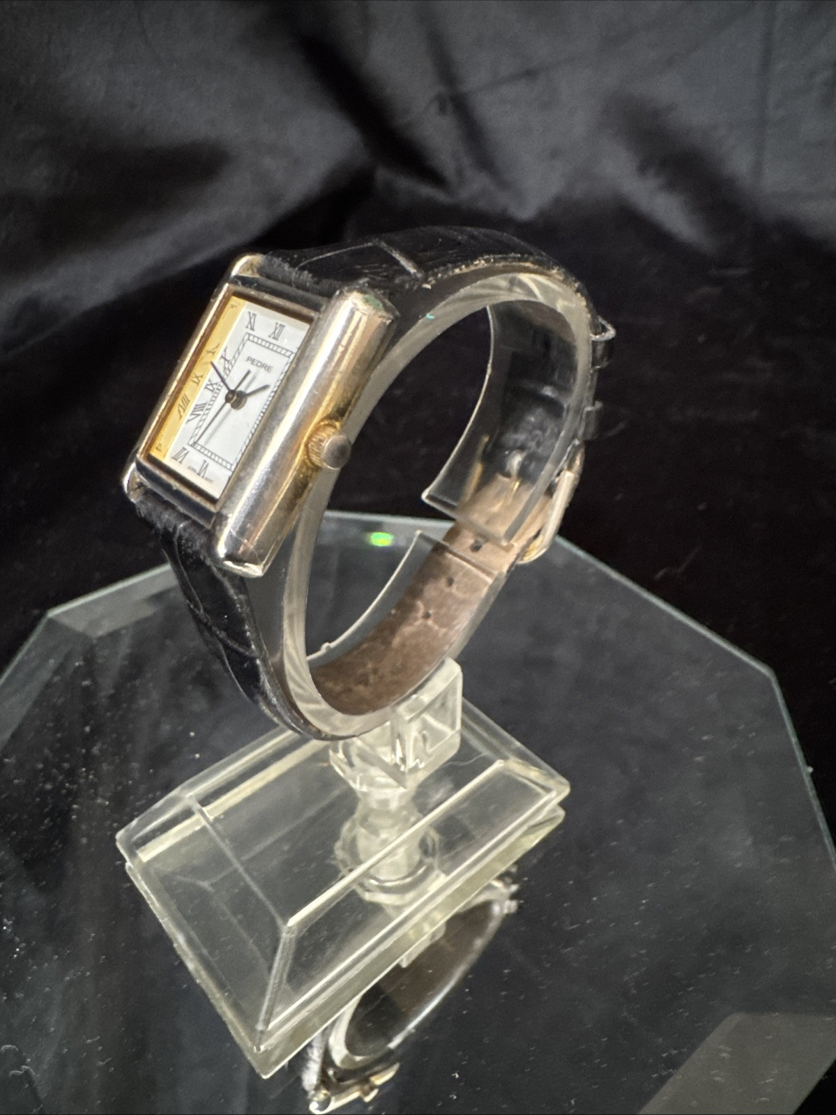 Pedre Watch Rectangular Face Roman Numerals Genui… - image 3