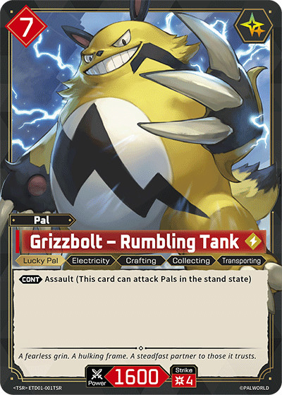 Palworld TCG Grizzbolt Rumbling Tank TSR TD01-001TSR English NM