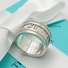 Authentic Tiffany & Co. Atlas Wide Ring Size 5.5 - 5.75 Sterling Silver w/Pouch