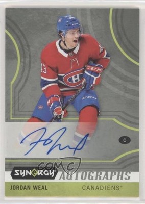 2019-20 Upper Deck Synergy Jordan Weal #A-JW Auto 0a6