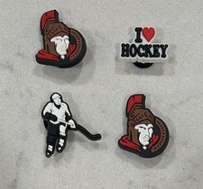 Ottawa Senators Hockey Themed 4-Pack NHL Shoe Charms for Crocs