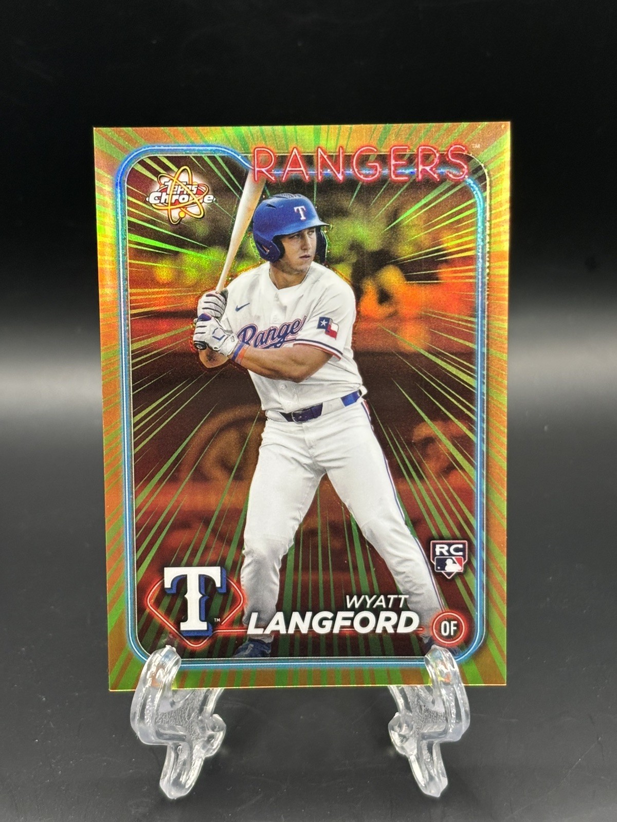 WYATT LANGFORD 2024 TOPPS CHROME #RR-11 ROOKIE RADIATING ROOKIES RC RANGERS SP