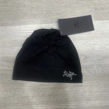 Arc’teryx Rho Toque Beanie Black Microfleece Poly One Size Fits All NEW w tags