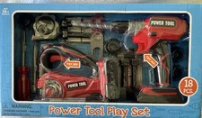 Kids Power Tool Play Set- Lights, Sounds  Motorized Action Battery Pack- 18pcs