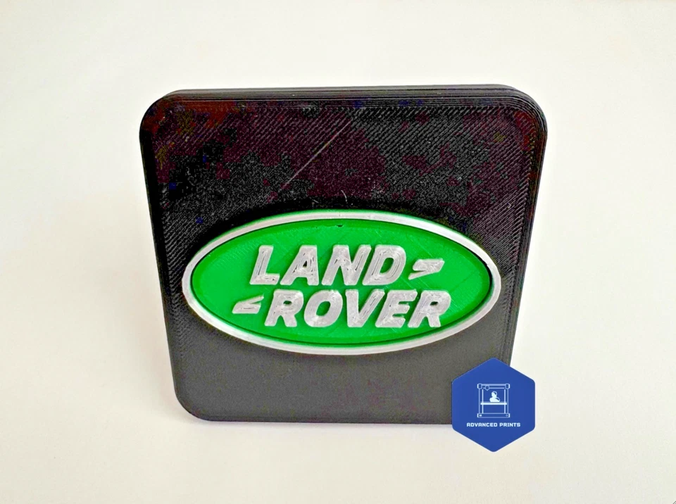Cubierta/enchufe/tapa de enganche de remolque Land Rover para receptores de 2" y 1,25" - verde/plateado Foto 2 de 3