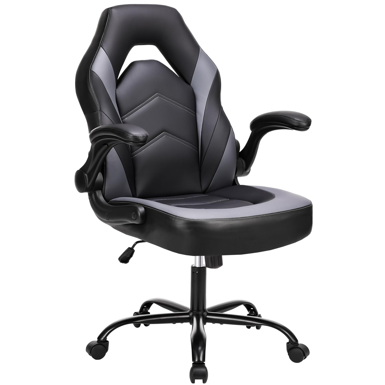 Ergonomic PU Leather Gaming Chair with Lumbar Support and Height Adjustment
