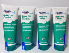 4 Pack Equate Baby Oil Cream Aloe Vera Vitamin E Hypoallergenic 8 oz Sealed