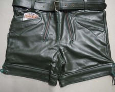 kurze Glattleder Hose Berti Pfadfinder Doppel...