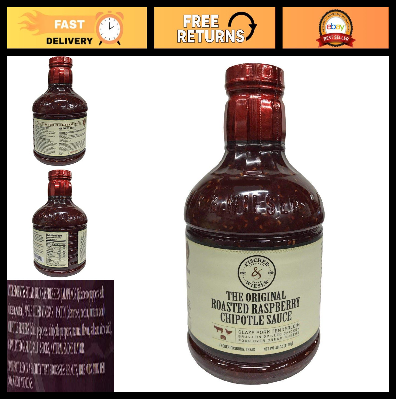 - 40 Oz Gourmet Roasted Sauce For Bbq & Grilling