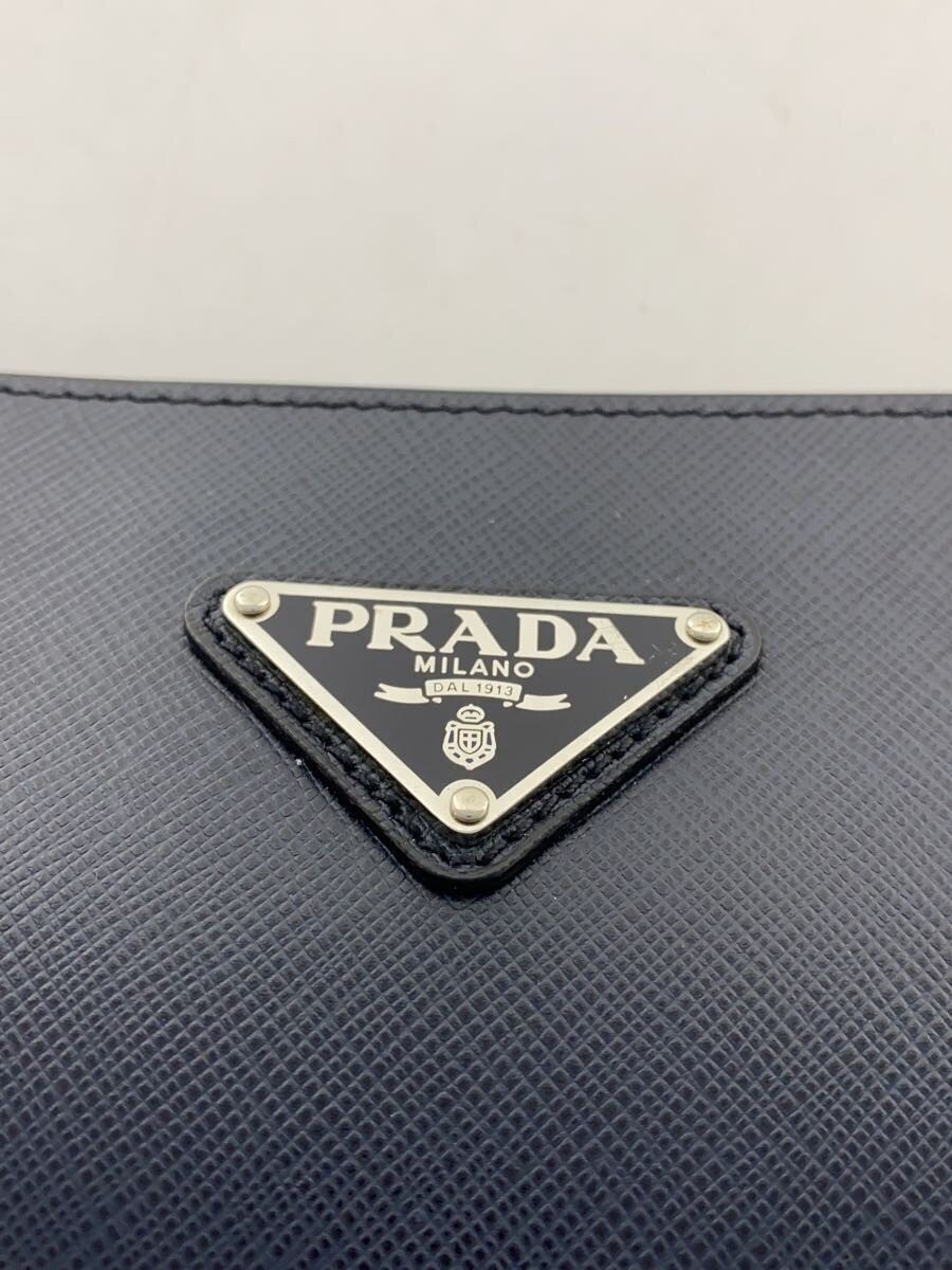 PRADA Second Bag Leather NVY Solid - image 5