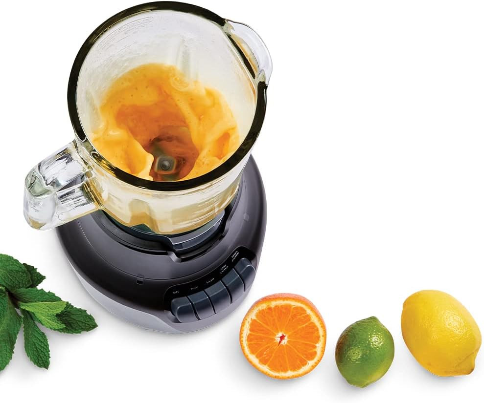 Boost Blender, 4 Speed, 800 Watts, 48-Oz Glass Jar, Black