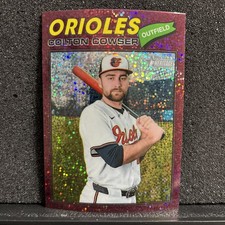 Colton Cowser 2026 Topps Heritage #338 Burgundy Sparkle Refractor SP Orioles 