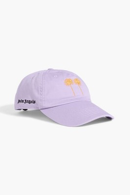 PALM ANGELS Embroidered Lavender cotton-twill baseball cap $245 Onesize