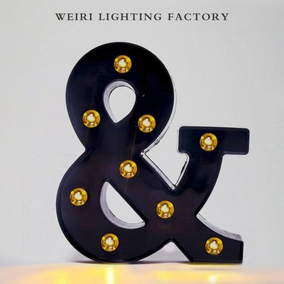 Ampersand Symbol Marquee Brief Licht Licht up Zeichen für Bar Hintergrund