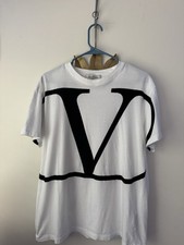 Valentino White Mens Cotton Crew Neck Short Sleeve T-Shirt L