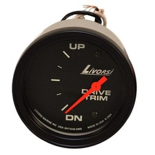 Livorsi Boat Trim Gauge LMTMOBKBK | Baja OMC 2 5/8 Inch Black
