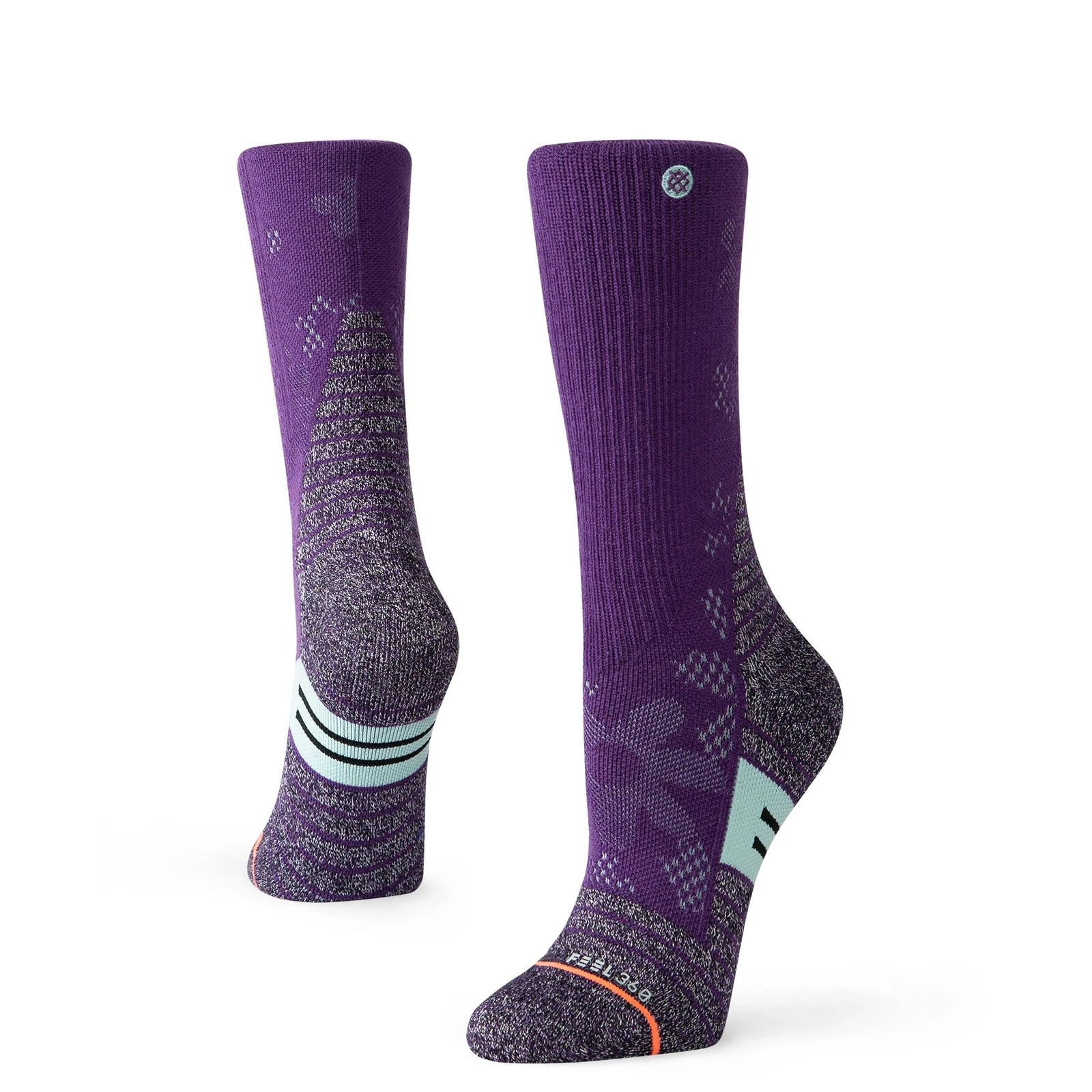 STANCE Women's Floweret Trek Socks Medium Cushion Wool Blend Purple Small 5-7.5