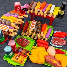Play Food Toys Set Kids Pretend Cooking Play Kitchen Full Set Cookware BBQ New