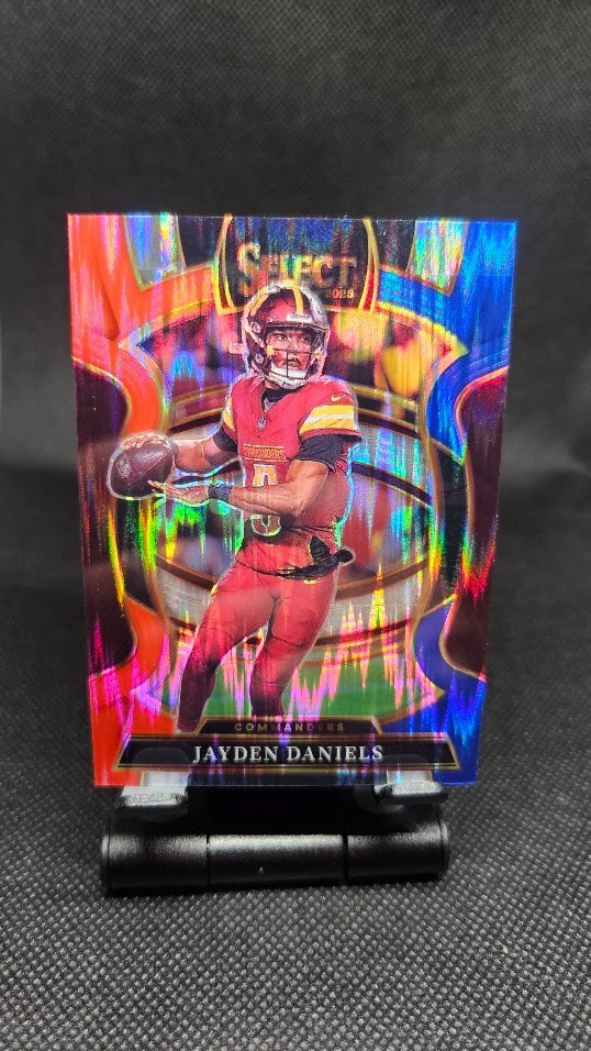 2025 Panini Select - Jayden Daniels #88 Red & Blue Shock Prizm