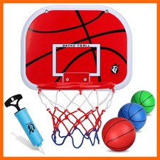 Indoor Basketball Hoop Set for Kids Adults, Mini Over The Door Hoop Set with ...