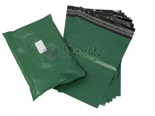 50x green mailing postal postage mail bags 16" x 20" image 4