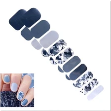 Jaysea Arts Nail Stickers - Color Gray Camo Army Street Nails Polish Wraps, B4G1