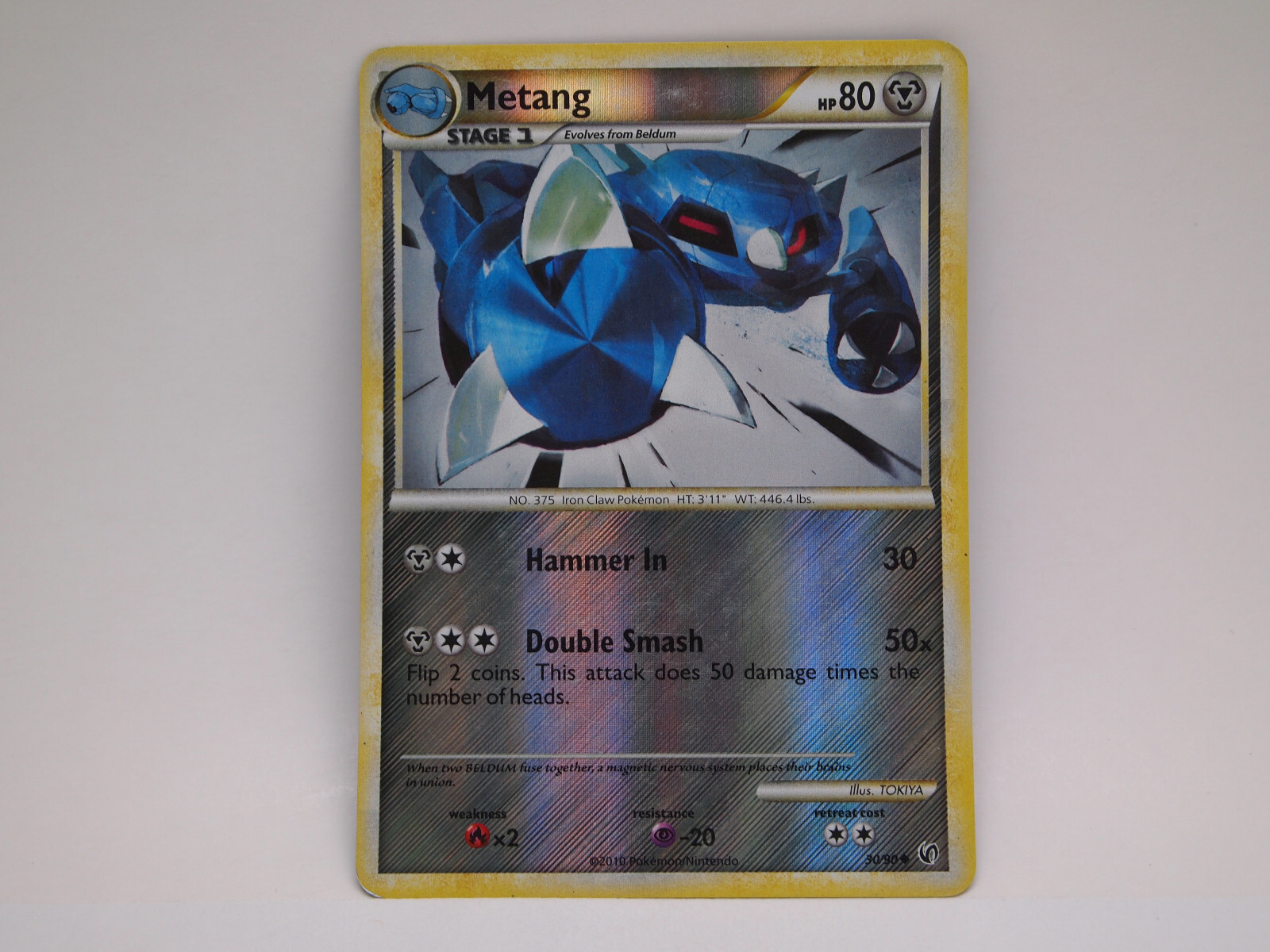 Pokemon x1 Metang - Undaunted (Reverse Holo Rare 30/90) LP