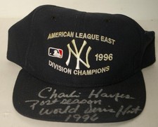 1996 Charlie Hayes, New York Yankees, Signed Game Worn World Series Cap, JSA