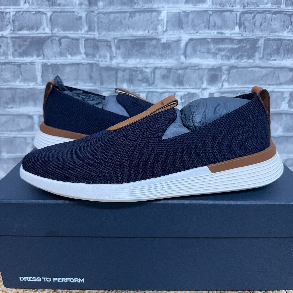 WOLF & SHEPHERD Navy Blue SwiftKnit Lace Up Derby Shoes Mens 13 Wolf and Shepherd Swiftknit Derby Mens Size 11 Navy Blue  main image 3