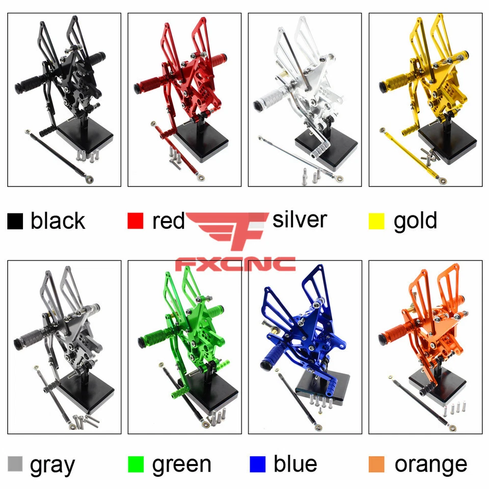 Juego de estriberas traseras CNC para Triumph Speed Triple T509 T595 955i 1050 2002-2010 Foto 4 de 4