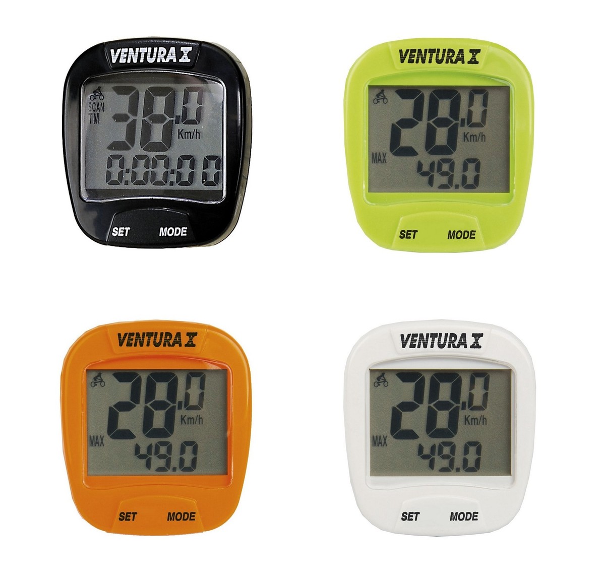Fahrrad Tacho Fahrradcomputer Ventura 10 Funktionen verschiedene Farben
