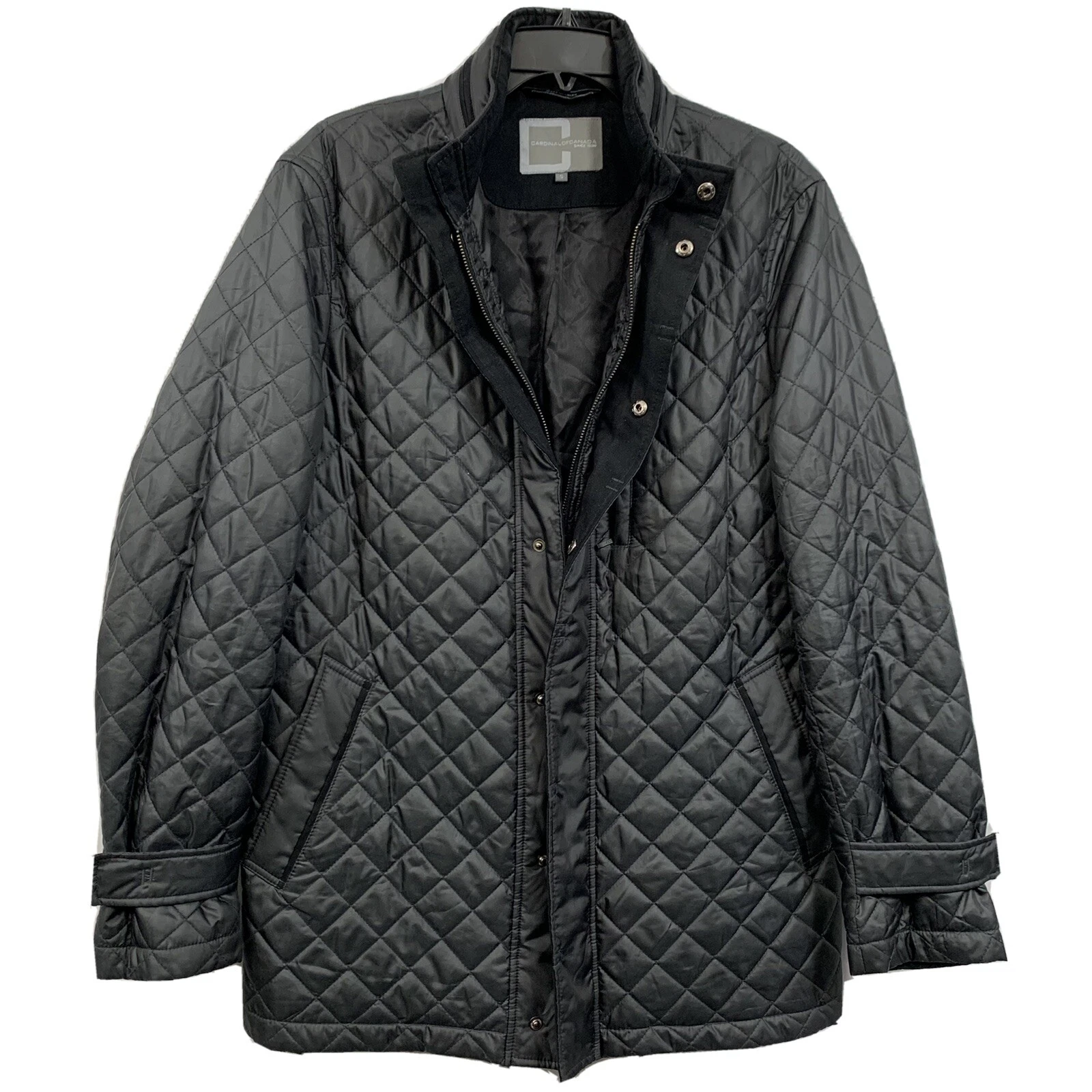 Cardinal of Canada Size Small Lightweight Hooded Quilted Parka Jacket Charcoal